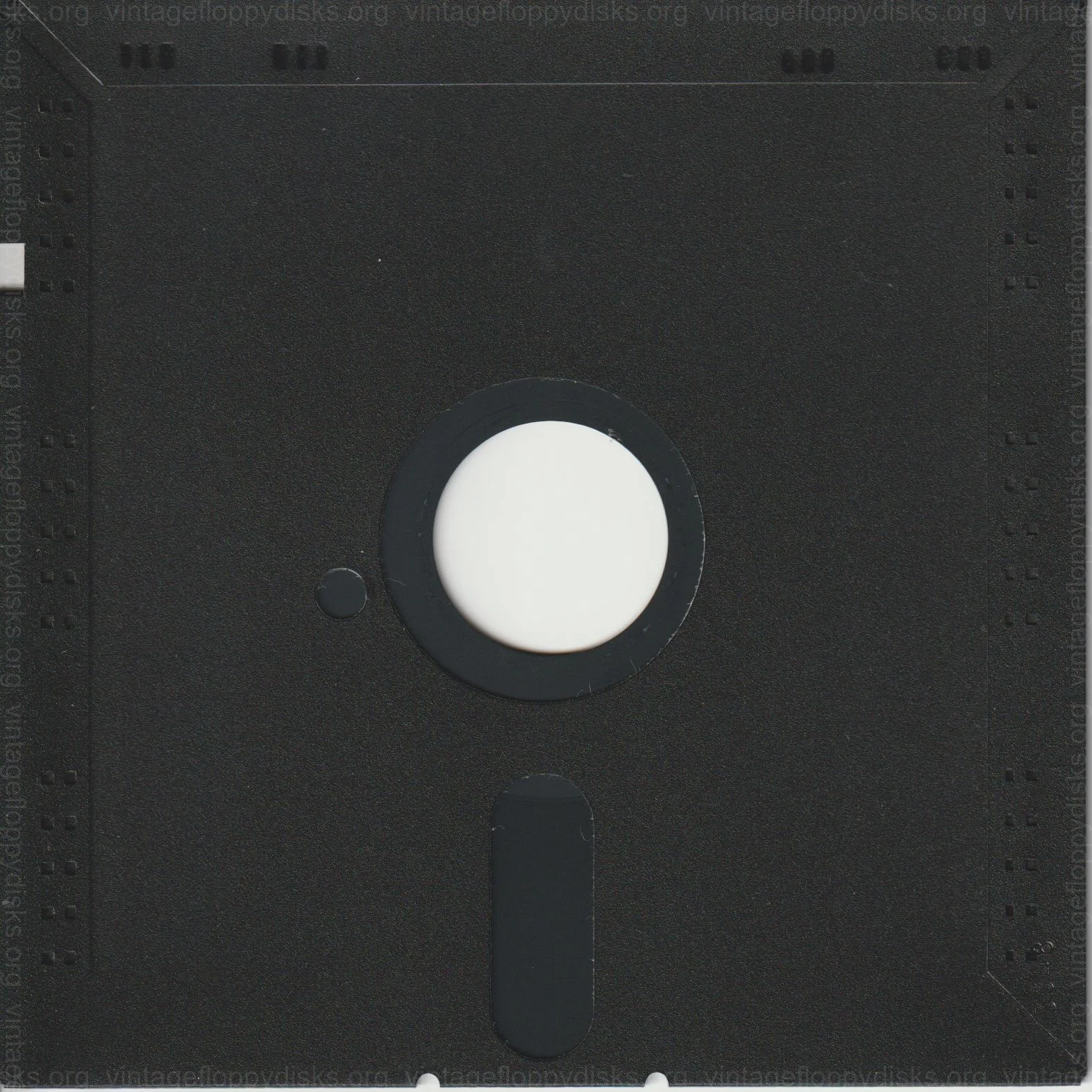 a vintage floppy disk from 3M. Cat. no.: 3M-525-0010-003 - Back