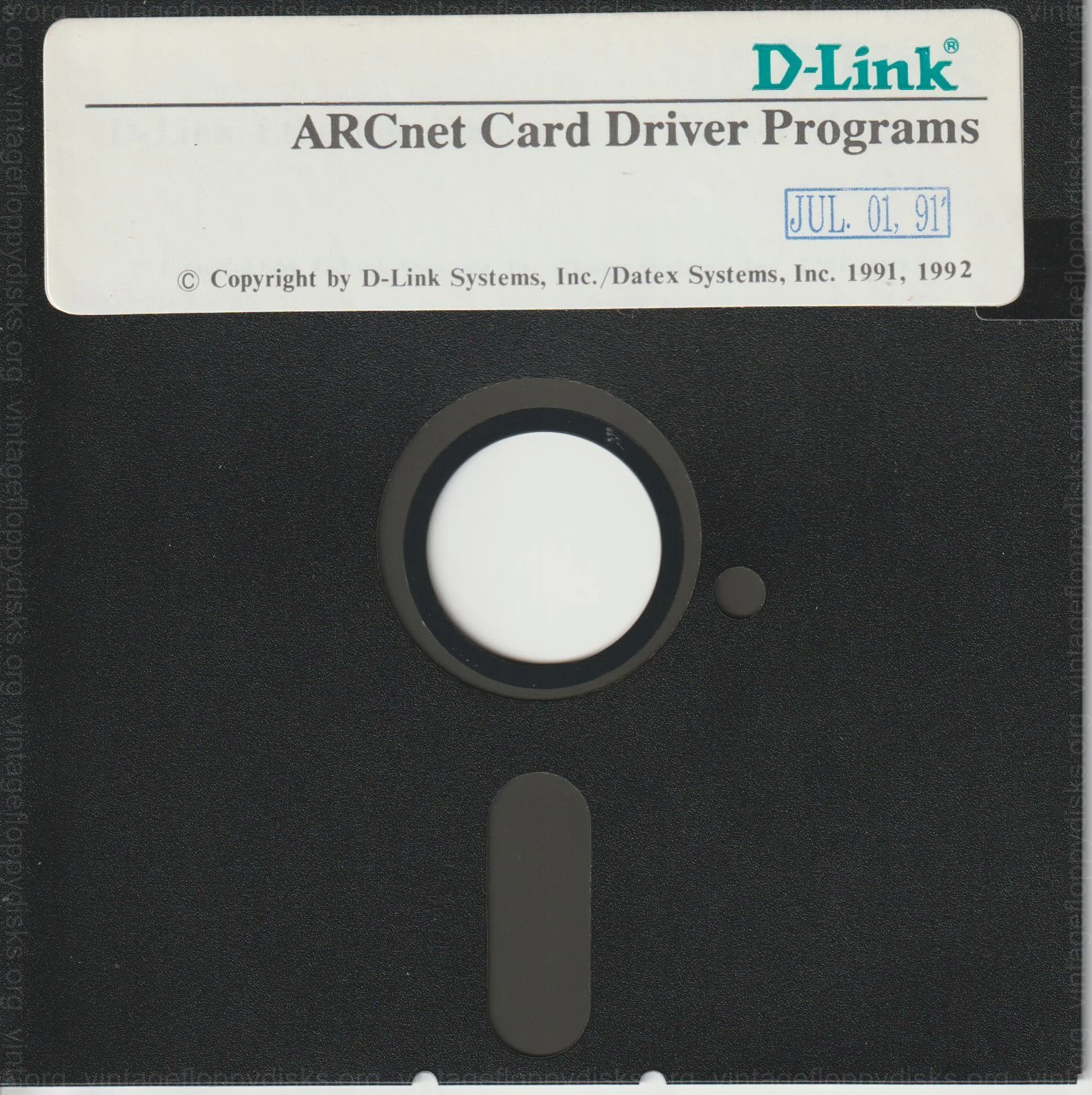 a vintage floppy disk from D-Link. Cat. no.: D18-525-0001-001