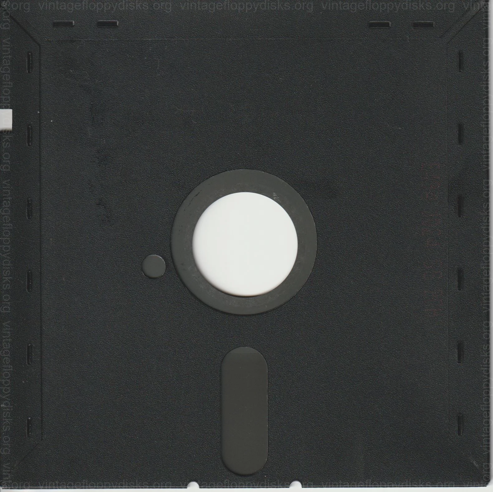 a vintage floppy disk from Xidex. Cat. no.: X2-525-0001-001 - Back