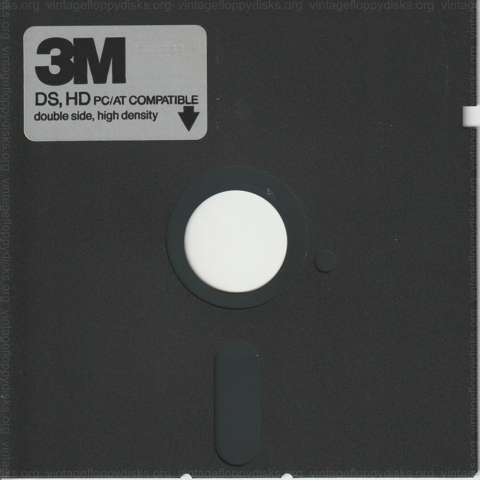 a vintage floppy disk from 3M. Cat. no.: 3M-525-0010-002