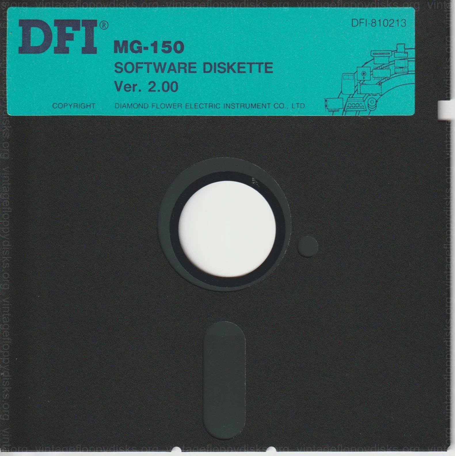 a vintage floppy disk from DFI. Cat. no.: D19-525-0001-001