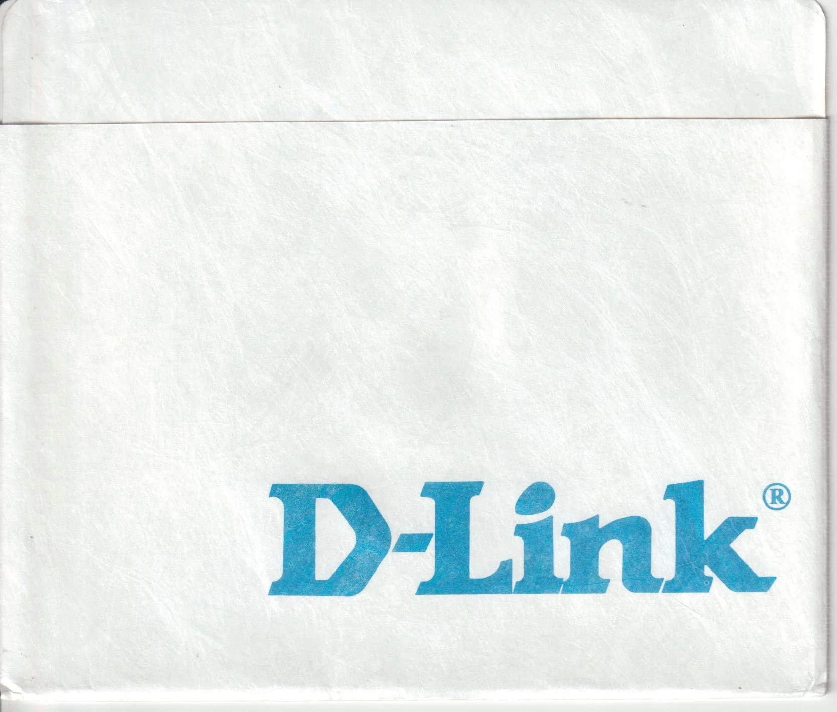 a vintage floppy disk sleeve from D-Link. Cat. no.: D18-525-001